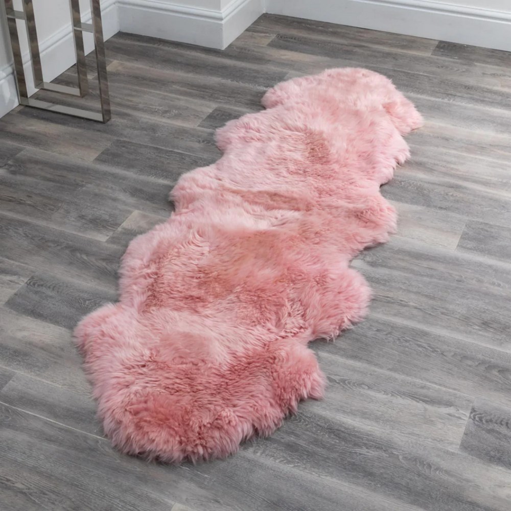 Loburn New Zealand Sheepskin Rug in Blush Pink